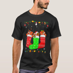 Três Peixes Em Meias De Natal Camisa De Xmas Combi