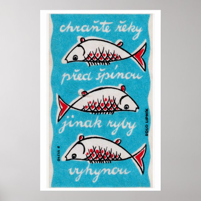 Três Peixes - Impressão Caixa de Fósforos - Arte C (Frente)