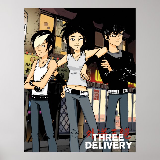 Três Poster de Grupo Delivery™ (Frente)