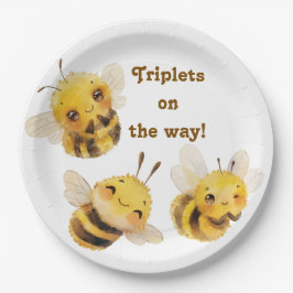 Três pratos de papel para abelhas