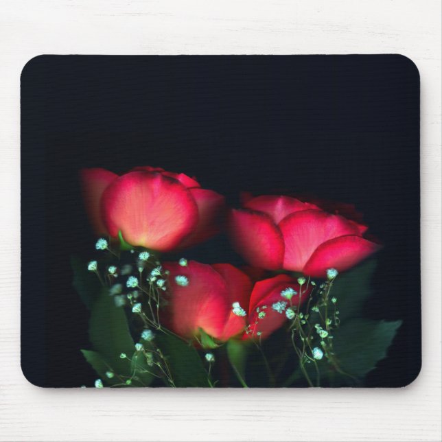 Três rosas Mousepad (Frente)