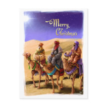 Três Sábios Pintando Cartões de Natal