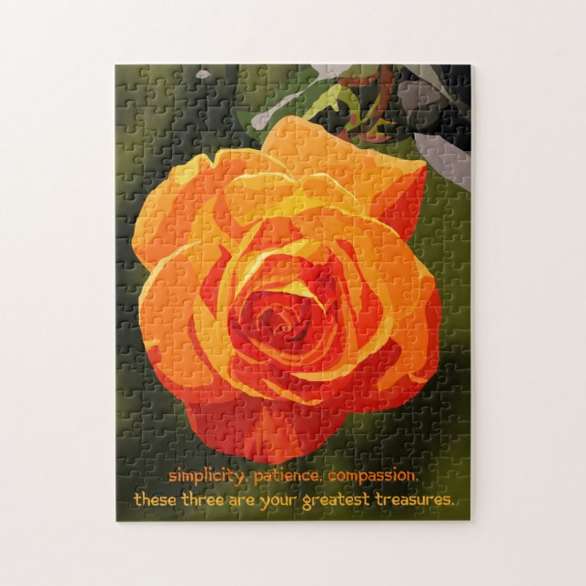 Três tesouros do quebra-cabeça da flor do taoísmo (Vertical)