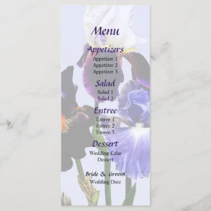 Três Tipos de Menu de Casamento de Íris