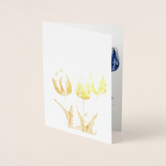 Três tulipas, convite para casamento de folha