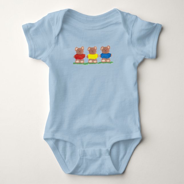 Três Ursinhos em Camisetas (Frente)