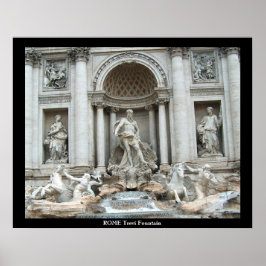 Trevi Fountain em Roma, Itália Poster