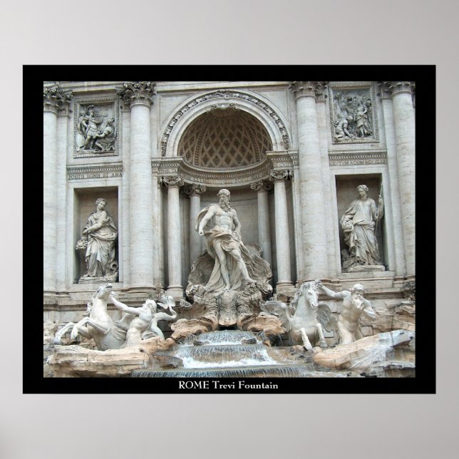 Trevi Fountain em Roma, Itália Poster (Frente)