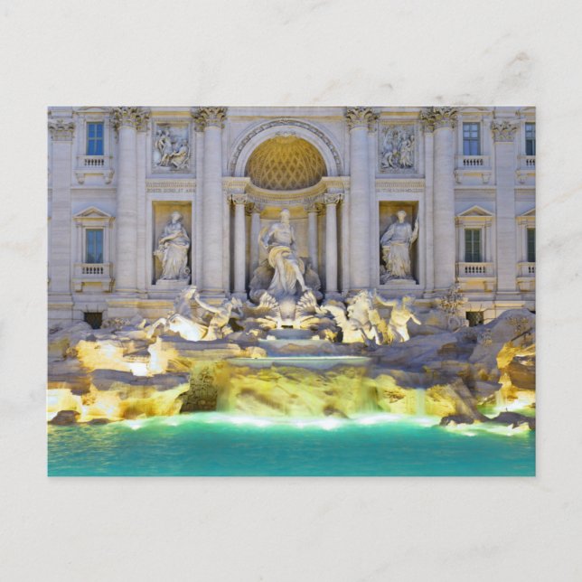 Trevi Fountain, Roma, Itália Cartão postal Foliday (Frente)