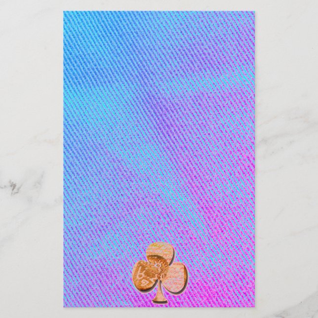 Trevo de canvas, padrão têxtil denim brilhante (Frente)