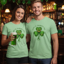 Trevo de Quatro Folhas Ferradura Camiseta – Dia de
