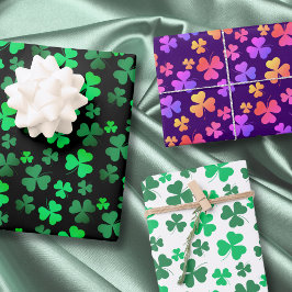 Trevo de Shamrock Floral Irlandês Moderno Colorido