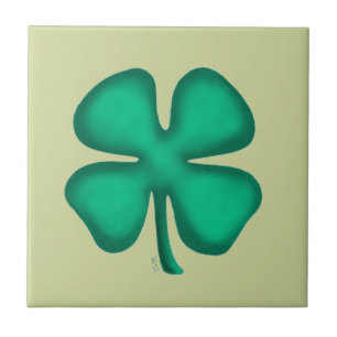Trevo Irlandês de 4 Folhas Lucky verde claro azule