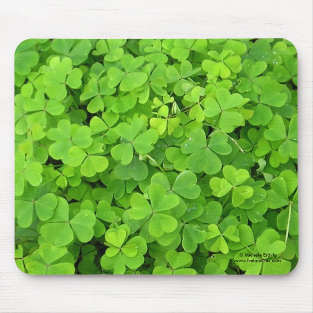 Trevo irlandês Mousepad (Frente)