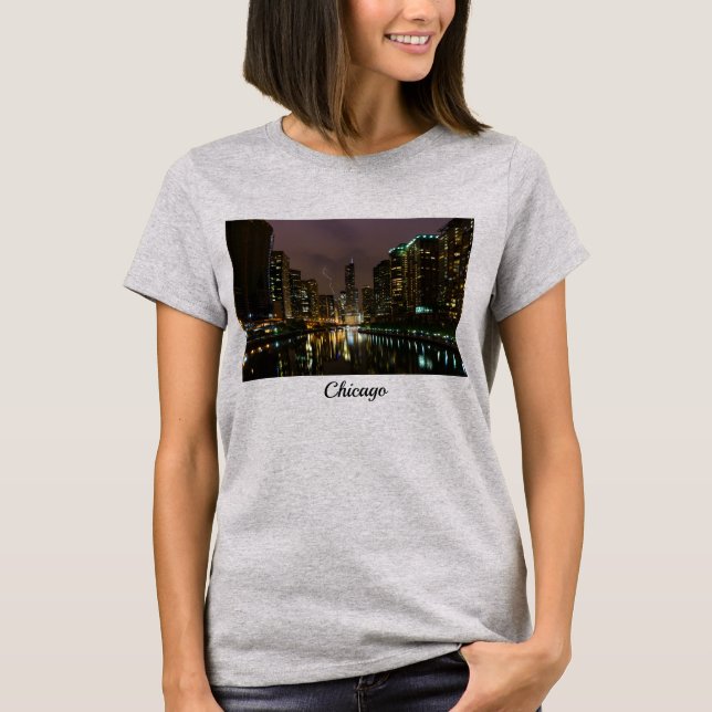 Trevo Relâmpago Sobre A Camisa Do Rio Chicago (Frente)