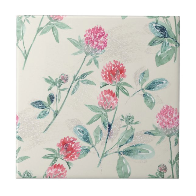 Trevo, shamrock em bege. (Frente)