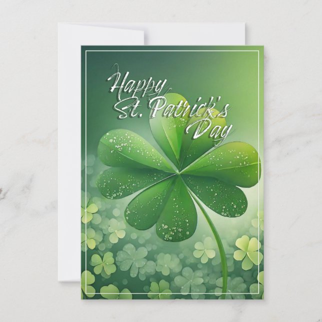 Trevos Verdes Feliz Dia de São Patrício (7) c (Frente)