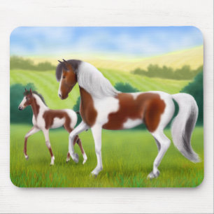 Tri égua da pintura e potro Mousepad