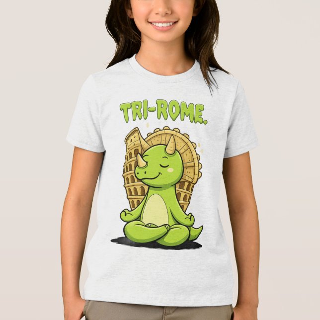 Tri-Rome Zen Triceratops: Cute Dinosaur Yoga at th (Frente)