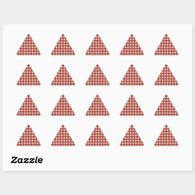 Triangular Adesivo de Padrão Xadrez (Folha)