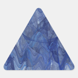 Triangular Adesivo de triângulo frontal Abstrato azul