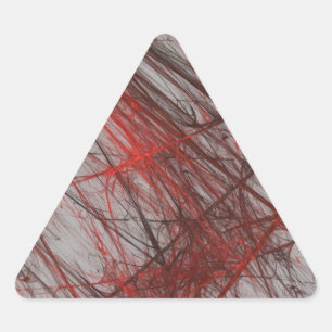 Triangular Adesivo de triângulo frontal da Abstrato vermelha