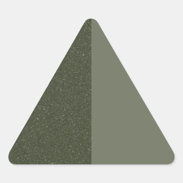 Triangular Adesivo de triângulo verde de duas cores personali (Frente)