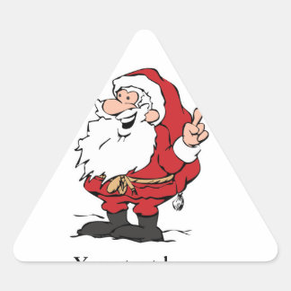 Triangular adesivo do papai noel