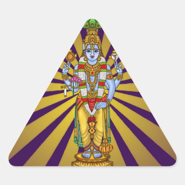 Triangular Adesivo do Senhor Vishnu (Frente)