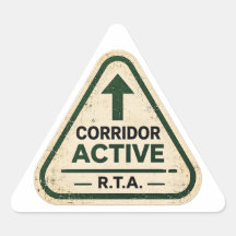 Adesivo do Triângulo Ativo do Corredor da R.T.A.