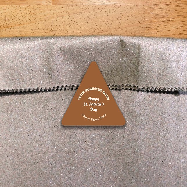Triangular Adesivo do Triângulo Empresarial Brown Saint Patri (Criador carregado)