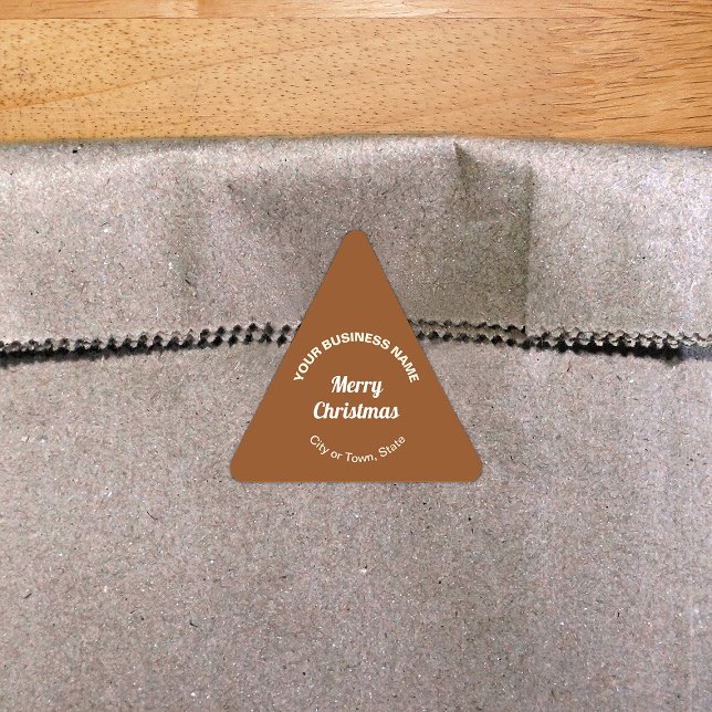 Triangular Adesivo em forma de triângulo marrom com tema de N (Criador carregado)