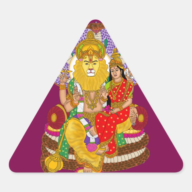 Triangular Adesivo Lakshmi Narasimha (Frente)