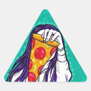 Triangular Adesivo "Pizza"