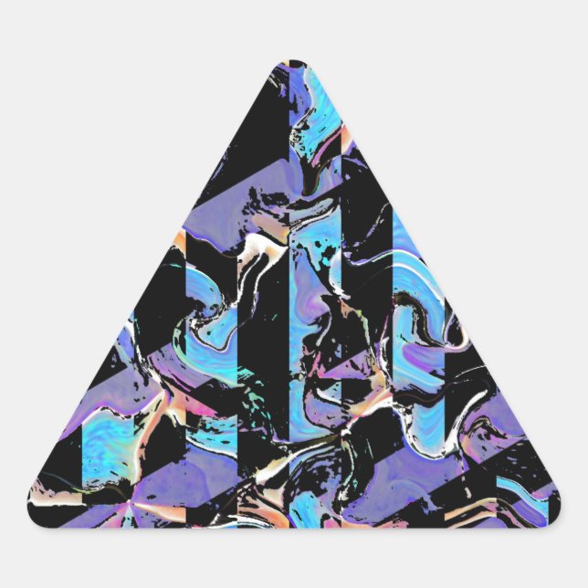 Triangular Monstruosidade adesivo redondo clássico (Frente)