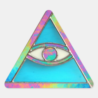 Triangular O adesivo "Todos Vendo Olho"