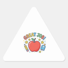 Triangular Ótimo Trabalho! Adesivo de Recompensa de Sala de A