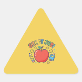 Triangular Ótimo Trabalho! Adesivo de Recompensa de Sala de A
