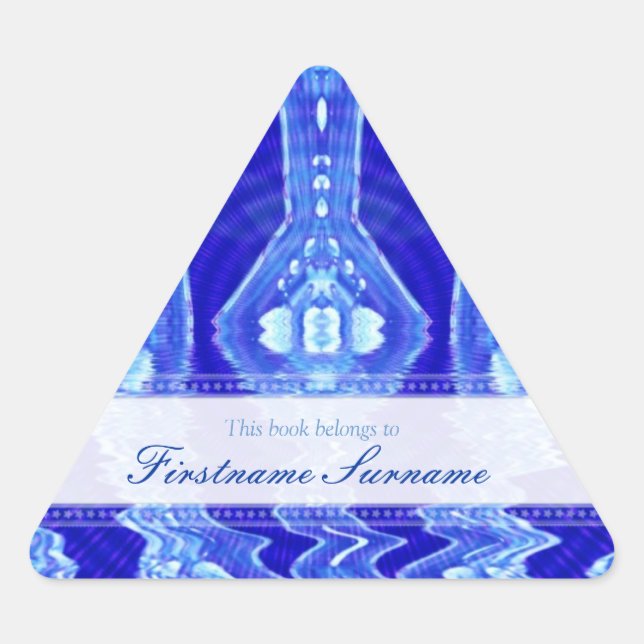 Triangular Placa de segurança: Adesivo de triângulo azul líqu (Frente)