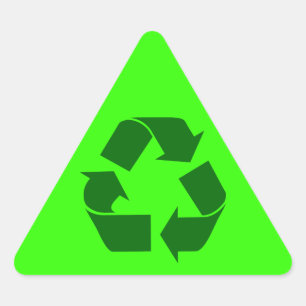 Triangular reciclar: adesivo de aviso