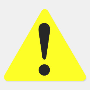 Triangular Trabalho do equipamento de exclamação do adesivo d