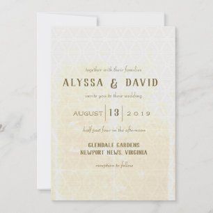 Triângulo branco e Convite de casamento de marfim