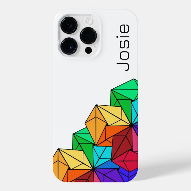 Triângulo Brilhante 3D com Cubos Arroborados em Br (Verso)