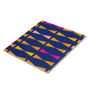 Triângulo Gemetral Divertido Moderno Azul Laranja