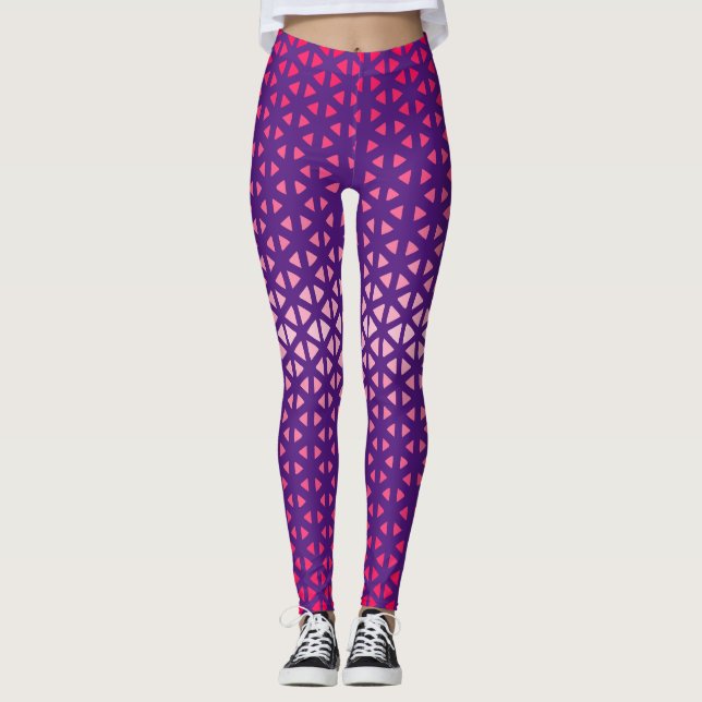 Triângulo.Padrão.sombra.rosa.02 Leggings BG Roxas (Frente)