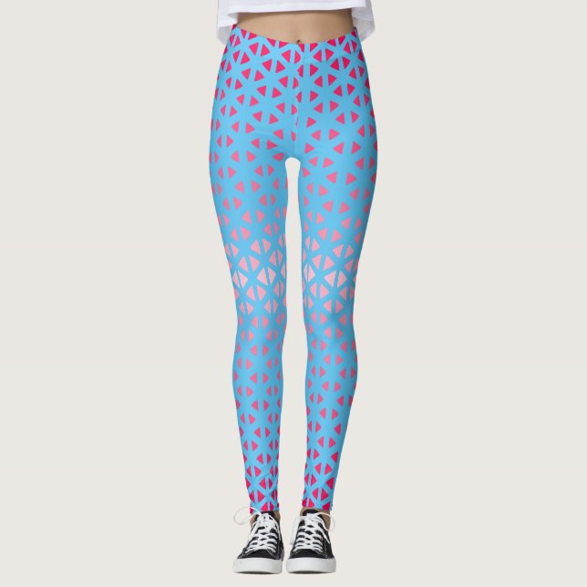 Triângulo.Padrão.sombra.rosa.02 Leggings LBlue BG (Frente)