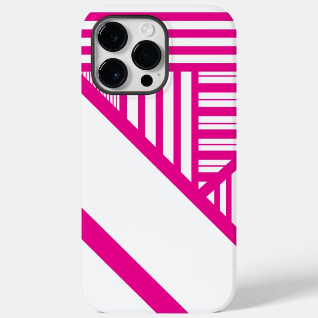 Triângulo Stripes em magenta e branco (Verso)