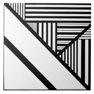 Triângulo strips em preto e branco