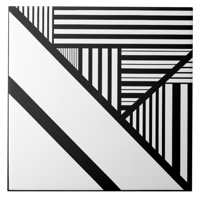 Triângulo strips em preto e branco (Frente)