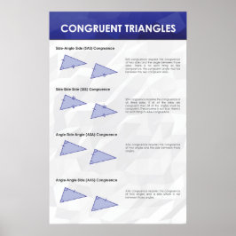 Triângulos Congruentes - Poster de Matemática